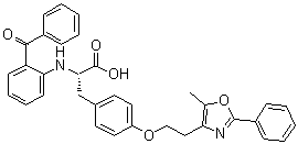 Farglitazar molecular structure (CAS 196808-45-4)