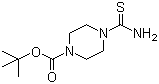 structure of CAS# 196811-66-2, 4-(tert-Butoxycarbonyl)piperazine-1-thiocarboxamide