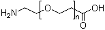 structure of CAS# 196936-04-6, alpha-(2-Aminoethyl)-omega-(2-carboxyethoxy)poly(oxy-1,2-ethanediyl);Polyethylene glycol 2-aminoethyl 2-carboxyethyl ether