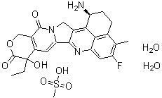 Exatecan mesylate hydrate molecular structure (CAS 197720-53-9)