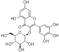 3,3',4',5,5',7-Hexahydroxyflavone 3-beta-D-glucopyranoside molecular structure (CAS 19833-12-6)