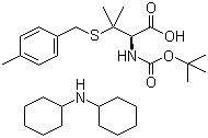 N-tert-Butyloxycarbonyl-S-(4-methylbenzyl)-D-penicillamine dicyclohexylamine molecular structure (CAS 198474-61-2)