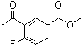 structure of CAS# 198477-82-6, 3-Acetyl-4-fluorobenzoic acid methyl ester