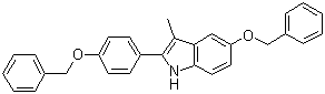 3-Methyl-5-(phenylmethoxy)-2-[4-(phenylmethoxy)phenyl]-1H-indole molecular structure (CAS 198479-63-9)