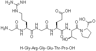 Glycyl-L-arginylglycyl-L-alpha-glutamyl-L-threonyl-L-proline molecular structure (CAS 198632-08-5)