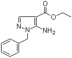 Ethyl 5-amino-1-benzyl-1H-4-pyrazolecarboxylate molecular structure (CAS 19867-62-0)