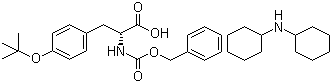 structure of CAS# 198828-72-7, O-(1,1-Dimethylethyl)-N-[(phenylmethoxy)carbonyl]-D-tyrosine dicyclohexylammonium salt