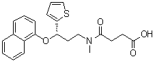 4-[Methyl[(3S)-3-(1-naphthalenyloxy)-3-(2-thienyl)propyl]amino]-4-oxobutanoic acid molecular structure (CAS 199191-66-7)