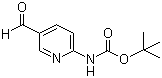 structure of CAS# 199296-40-7, (5-Formylpyridin-2-yl)carbamic acid tert-butyl ester