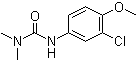 结构式 CAS# 19937-59-8, 甲氧隆; 3-(3-氯-4-甲氧基苯基)-1,1-二甲基脲