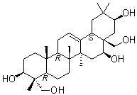 (3beta,4alpha,16beta,21beta)-Olean-12-ene-3,16,21,23,28-pentol molecular structure (CAS 19942-02-0)