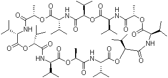 缬氨霉素分子结构 (CAS 2001-95-8)