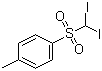 structure of CAS# 20018-09-1, Tolyl diiodomethyl sulfone;4-Methylphenyl diiodomethyl sulfone; 1-((Diiodomethyl)sulfonyl)-4-methyl-benzene; Diiodomethyl p-tolyl sulfone; 4-(Diiodomethylsulfonyl)-toluene