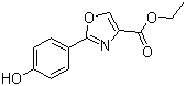 Ethyl 2-(4'-hydroxyphenyl)-1,3-oxazole-4-carboxylate molecular structure (CAS 200400-76-6)