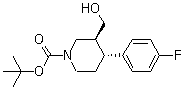 结构式 CAS# 200572-33-4, (3S,4R)-4-(4-氟苯基)-3-(羟基甲基)-1-哌啶羧酸叔丁酯