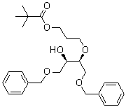 2,2-二甲基丙酸 3-[(1S,2R)-2-羟基-3-(苄氧基)-1-[(苄氧基)甲基]丙氧基]丙基酯分子结构 (CAS 200636-22-2)