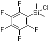 五氟苯基二甲基氯硅烷分子结构 (CAS 20082-71-7)