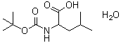 N-[叔丁氧羰基]亮氨酸单水合物分子结构 (CAS 200937-21-9)
