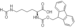 structure of CAS# 201004-23-1, N2-[(9H-Fluoren-9-ylmethoxy)carbonyl]-N6-formyl-L-lysine