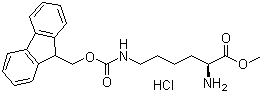 N'-芴甲氧羰基-L-赖氨酸甲酯盐酸盐分子结构 (CAS 201009-98-5)