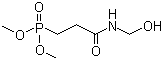 structure of CAS# 20120-33-6, 3-(Dimethylphosphono)-N-methylolpropionamide ;N-Hydroxymethyl-3-dimethylphosphonopropionamide; [3-[(Hydroxymethyl)amino]-3-oxopropyl]-phosphonic acid dimethyl ester; Dimethyl phosphonomethylolpropionamide; Pyrovatex 3805; Pyrovatex CF; Pyrovatex CP