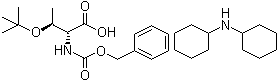 structure of CAS# 201275-65-2, N-[(Phenylmethoxy)carbonyl]-O-(phenylmethyl)-D-threonine dicyclohexylammonium salt
