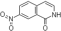 structure of CAS# 20141-83-7, 7-Nitro-1(2H)-isoquinolinone;7-Nitroisocarbostyril; 7-Nitroisoquinolin-1-ol