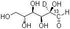 D-Glucose-1-13C-2-C-D molecular structure (CAS 201417-06-3)
