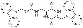 Fmoc-3-[[(9H-fluoren-9-ylmethoxy)carbonyl]amino]-L-alanine molecular structure (CAS 201473-90-7)