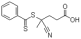structure of CAS# 201611-92-9, 4-Cyano-4-(thiobenzoylthio)pentanoic acid;4-Cyano-4-(phenylcarbonothioylthio)pentanoic acid; 4-Cyano-4-[(thiobenzoyl)sulfanyl]pentanoic acid; 6-Phenyl-6-thioxo-5-thia-4-cyano-4-methylhexanoic acid; Dithiobenzoic acid 1-cyano-1-methyl-3-carboxypropyl ester