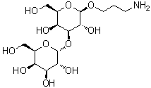 3-氨基丙基 3-O-alpha-D-吡喃半乳糖基-beta-D-吡喃半乳糖苷分子结构 (CAS 201667-63-2)