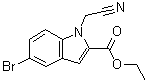 5-溴-1-氰基甲基吲哚-2-羧酸乙酯分子结构 (CAS 201809-30-5)