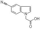 5-氰基吲哚-1-乙酸分子结构 (CAS 202124-67-2)