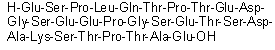 L-alpha-Glutamyl-L-seryl-L-prolyl-L-leucyl-L-glutaminyl-L-threonyl-L-prolyl-L-threonyl-L-alpha-glutamyl-L-alpha-aspartylglycyl-L-seryl-L-alpha-glutamyl-L-alpha-glutamyl-L-prolylglycyl-L-seryl-L-alpha-glutamyl-L-threonyl-L-seryl-L-alpha-aspartyl-L-alanyl-L-lysyl-L-seryl-L-threonyl-L-prolyl-L-threonyl-L-alanyl-L-glutamic acid molecular structure (CAS 2022956-54-1)