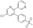 5-Chloro-3-[4-(methylsulfonyl)phenyl]-2,3'-bipyridine molecular structure (CAS 202409-31-2)