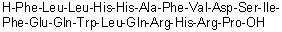 L-Phenylalanyl-L-leucyl-L-leucyl-L-histidyl-L-histidyl-L-alanyl-L-phenylalanyl-L-valyl-L-alpha-aspartyl-L-seryl-L-isoleucyl-L-phenylalanyl-L-alpha-glutamyl-L-glutaminyl-L-tryptophyl-L-leucyl-L-glutaminyl-L-arginyl-L-histidyl-L-arginyl-L-proline molecular structure (CAS 202817-56-9)