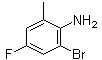 2-溴-4-氟-6-甲基苯胺分子结构 (CAS 202865-77-8)