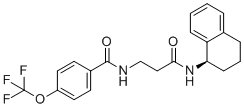 structure of CAS# 2029049-79-2, N-[3-oxo-3-[[(1R)-1,2,3,4-tetrahydro-1-naphthalenyl]amino]propyl]-4-(trifluoromethoxy)-benzamide