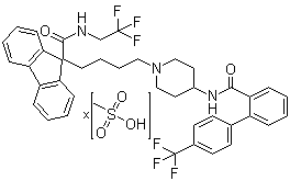 Lomitapide mesylate molecular structure (CAS 202914-84-9)