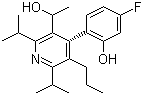 (alphaR,4R)-4-(4-Fluoro-2-hydroxyphenyl)-alpha-methyl-2,6-bis(1-methylethyl)-5-propyl-3-pyridinemethanol molecular structure (CAS 202917-17-7)