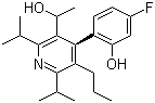 结构式 CAS# 202917-18-8, (alphaR,4S)-4-(4-氟-2-羟基苯基)-alpha-甲基-2,6-双(1-甲基乙基)-5-丙基-3-吡啶甲醇