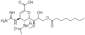 Laninamivir octanoate molecular structure (CAS 203120-46-1)