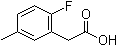 structure of CAS# 203314-27-6, 2-Fluoro-5-methylphenylacetic acid