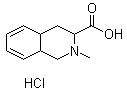 1,2,3,4-Tetrahydro-2-methyl-3-isoquinolinecarboxylic acid hydrochloride molecular structure (CAS 20335-68-6)