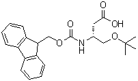 structure of CAS# 203854-51-7, (R)-4-(1,1-Dimethylethoxy)-3-[[(9H-fluoren-9-ylmethoxy)carbonyl]amino]butanoic acid