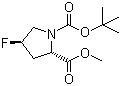 structure of CAS# 203866-18-6, (2S,4R)-4-Fluoro-1,2-pyrrolidinedicarboxylic acid 1-(tert-butyl) 2-methyl ester