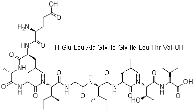 L-alpha-Glutamyl-L-leucyl-L-alanylglycyl-L-isoleucylglycyl-L-isoleucyl-L-leucyl-L-threonyl-L-valine molecular structure (CAS 204060-45-7)