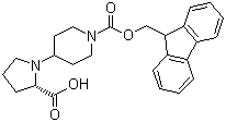 Fmoc-4-piperidino-L-proline molecular structure (CAS 204318-02-5)