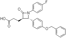 (3R,4S)-1-(4-Fluorophenyl)-2-oxo-4-[4-(benzyloxy)phenyl]-3-azetidinepropanoic acid molecular structure (CAS 204589-82-2)