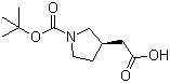 (S)-1-N-Boc-3-pyrrolidineacetic acid molecular structure (CAS 204688-61-9)